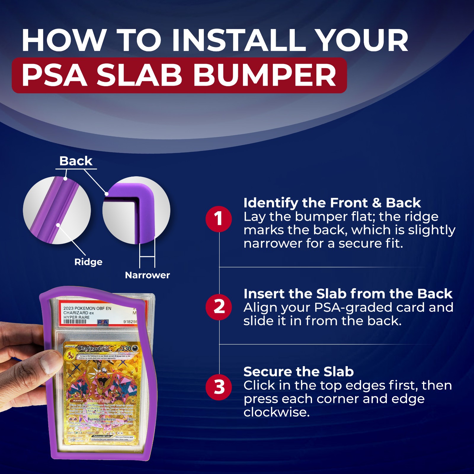 PSA Graded Card Slab Bumper Guard Protector Skin TPU – 12 Colors
