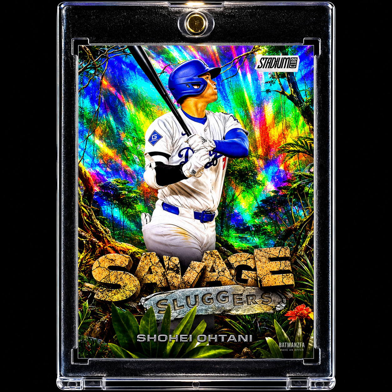 SHOHEI OHTANI JUNGLE REFRACTOR SP Insert Topps Holo Rare Stadium Club GOAT
