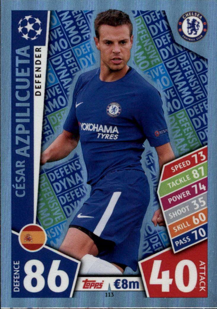 César Azpilicueta 2017-18 Topps Match Attax UEFA Champions League #113