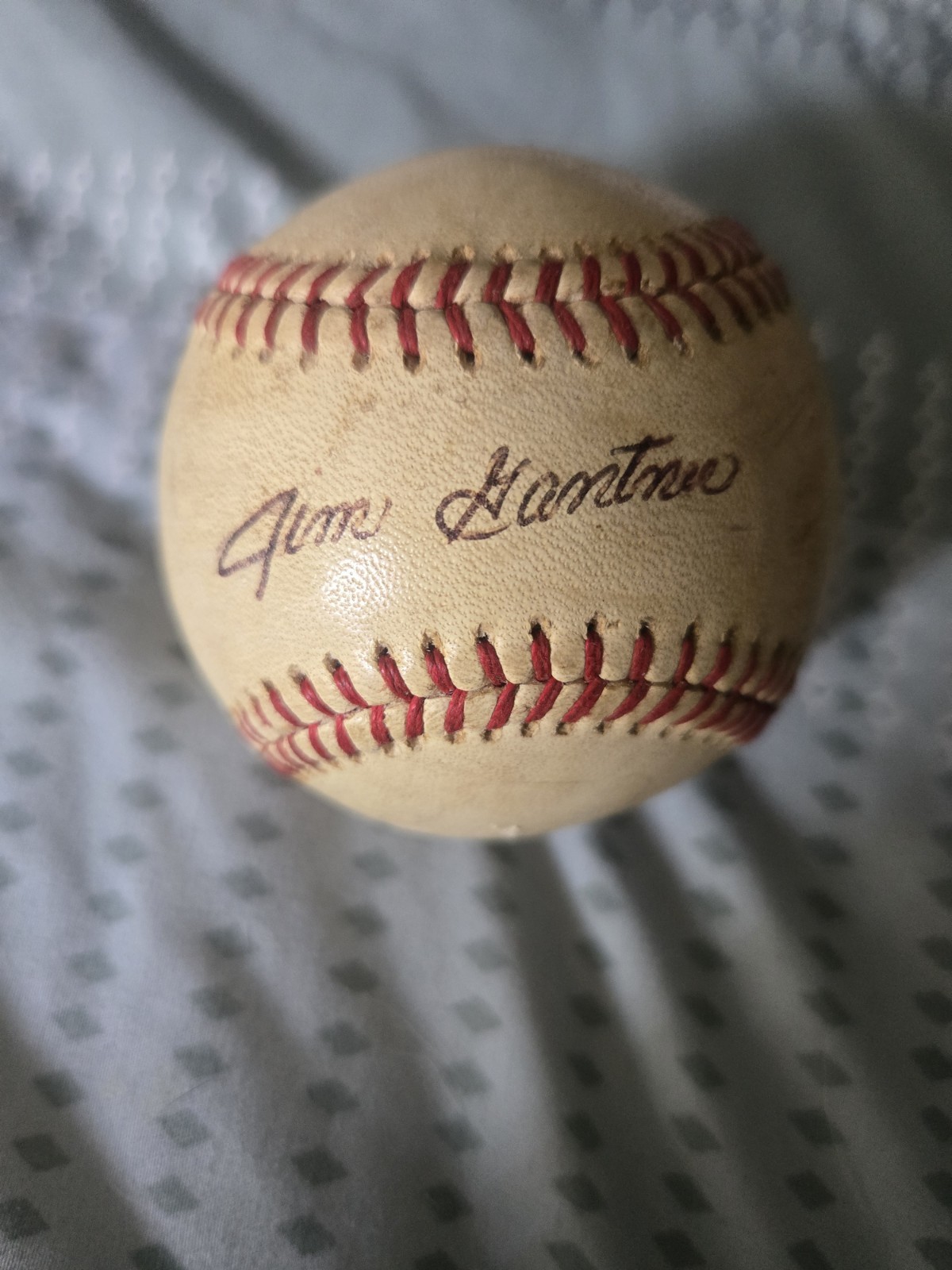 Jim Gantner Signed Official Rawlings American League Baseball