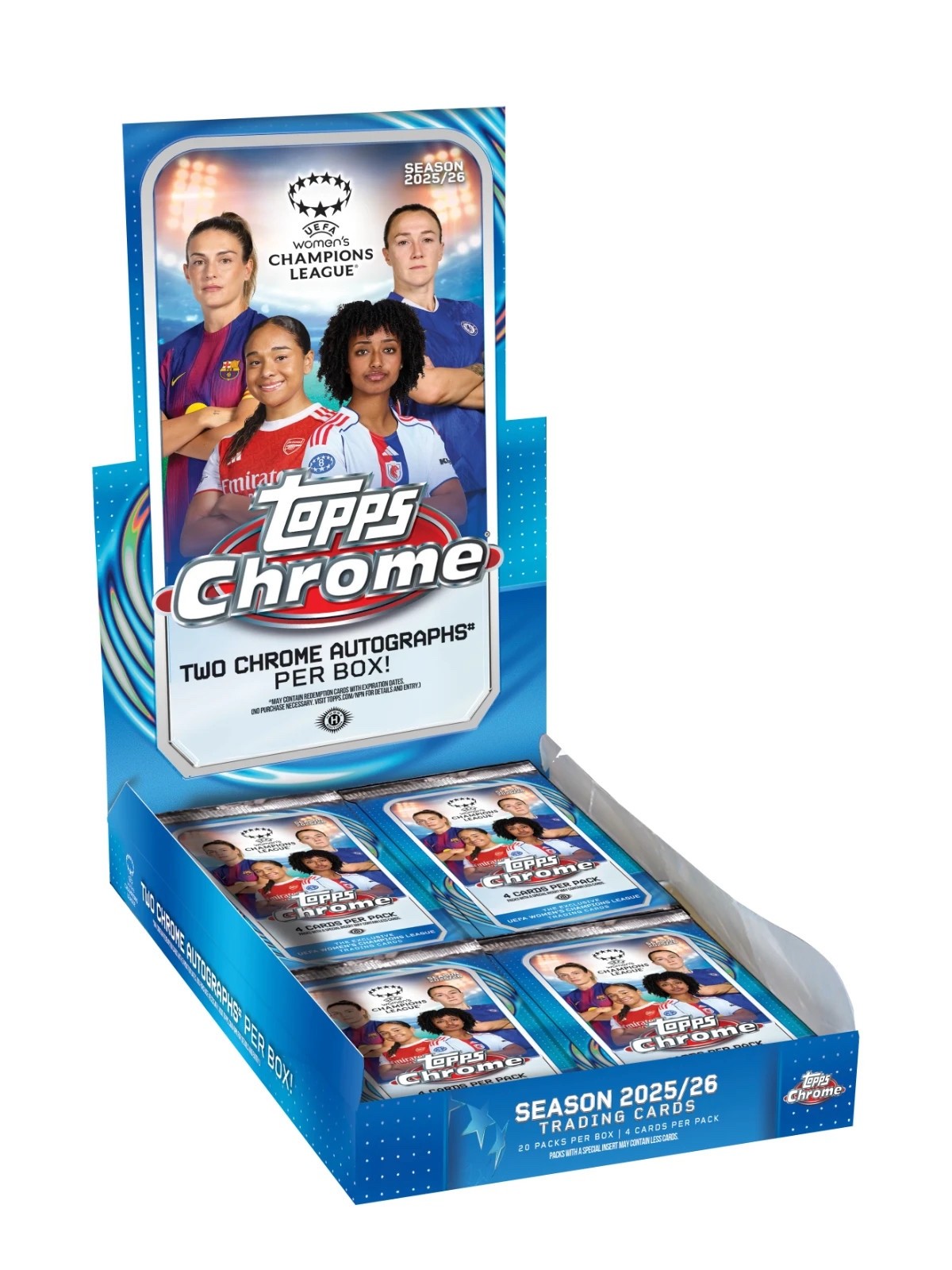 2025-26 Topps Chrome Women’s UEFA Champions League Factory Sealed Hobby Box