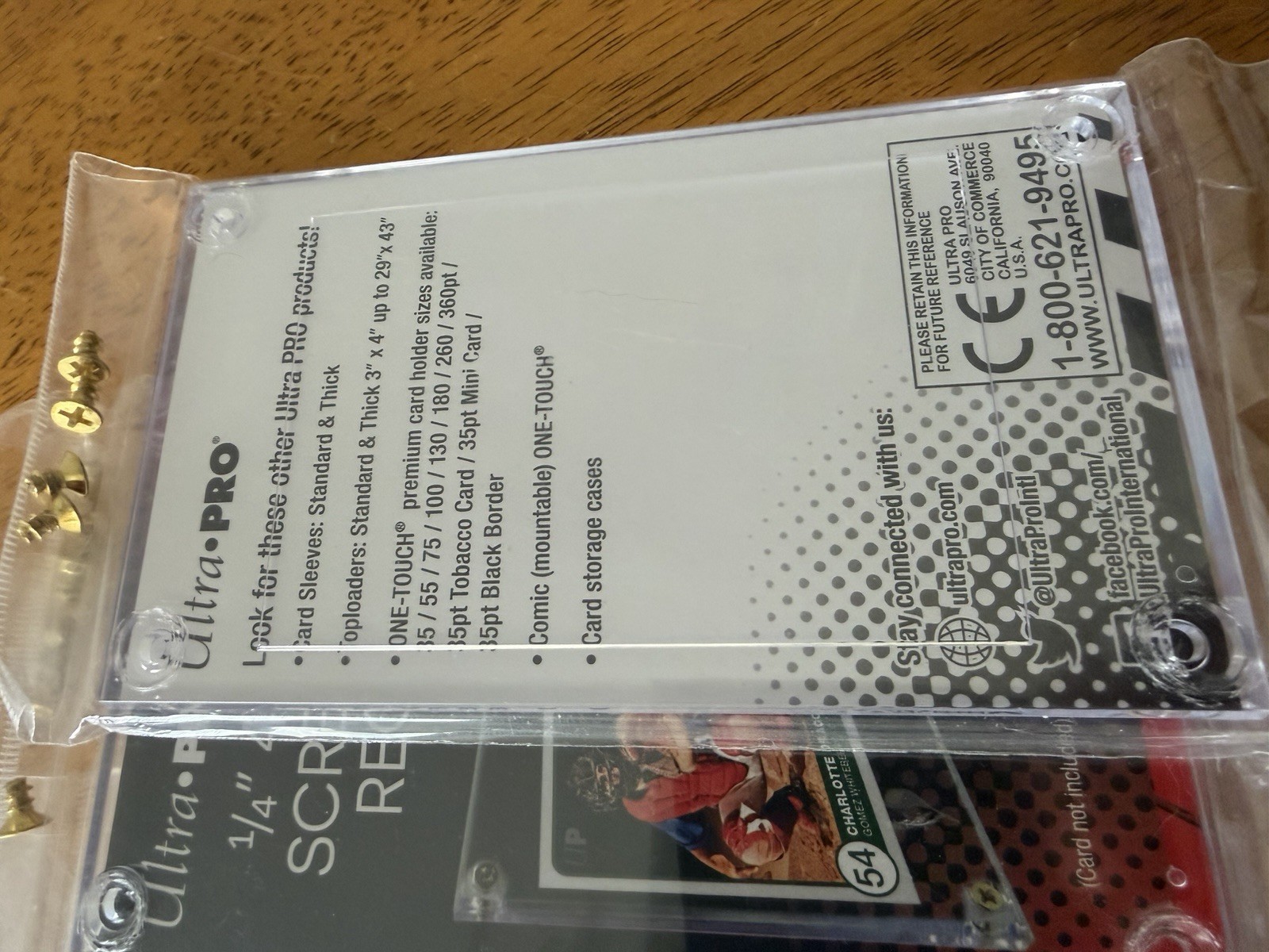 12 Ultra Pro 1/4″ 4-Screw Screwdowns Non Recessed Sports Trading Card Holder 3×5