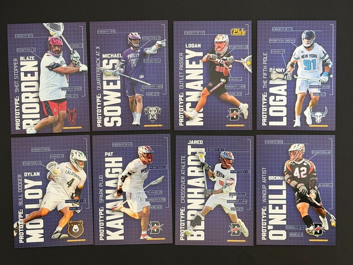 2025 PLL Collectibles Premier Lacrosse League Prototypes 20 Card Insert Set