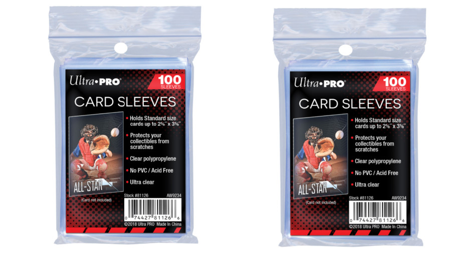 200 (2 Packs) Ultra Pro Soft Trading Card Sleeves Zip Lock Pack Acid Free No PVC