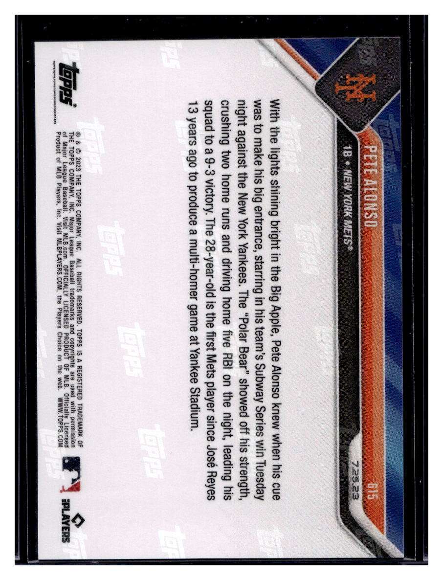 2023 Topps Now #615 Pete Alonso Base Card (Qty)