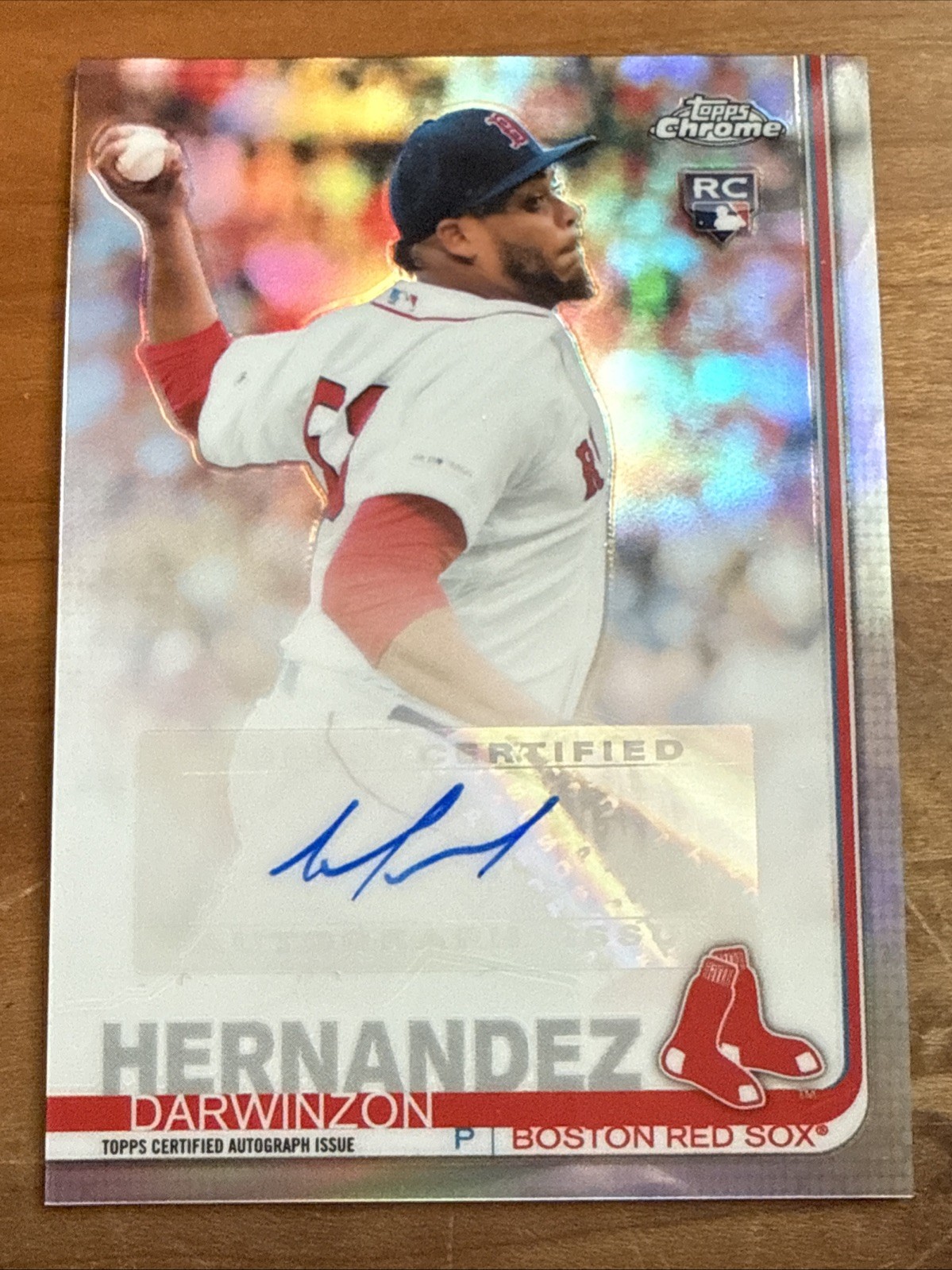 Darwinzon Hernandez Auto 2019 Topps Chrome Update Refractor Autograph #CUA-DHm