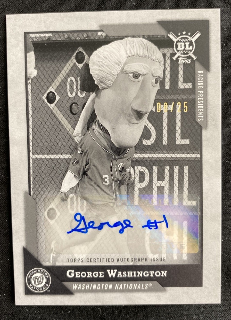 2018 Topps Big League George Washington B&W Auto! 8/25! SSP! 1:1,476 Packs!