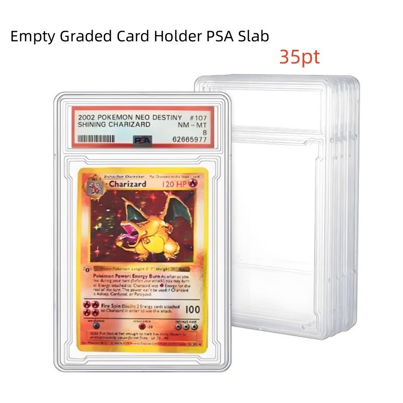 5/25/50/75/100Pack Empty PSA Style Slab Graded Card Holder For Pokemon 35PT TCG