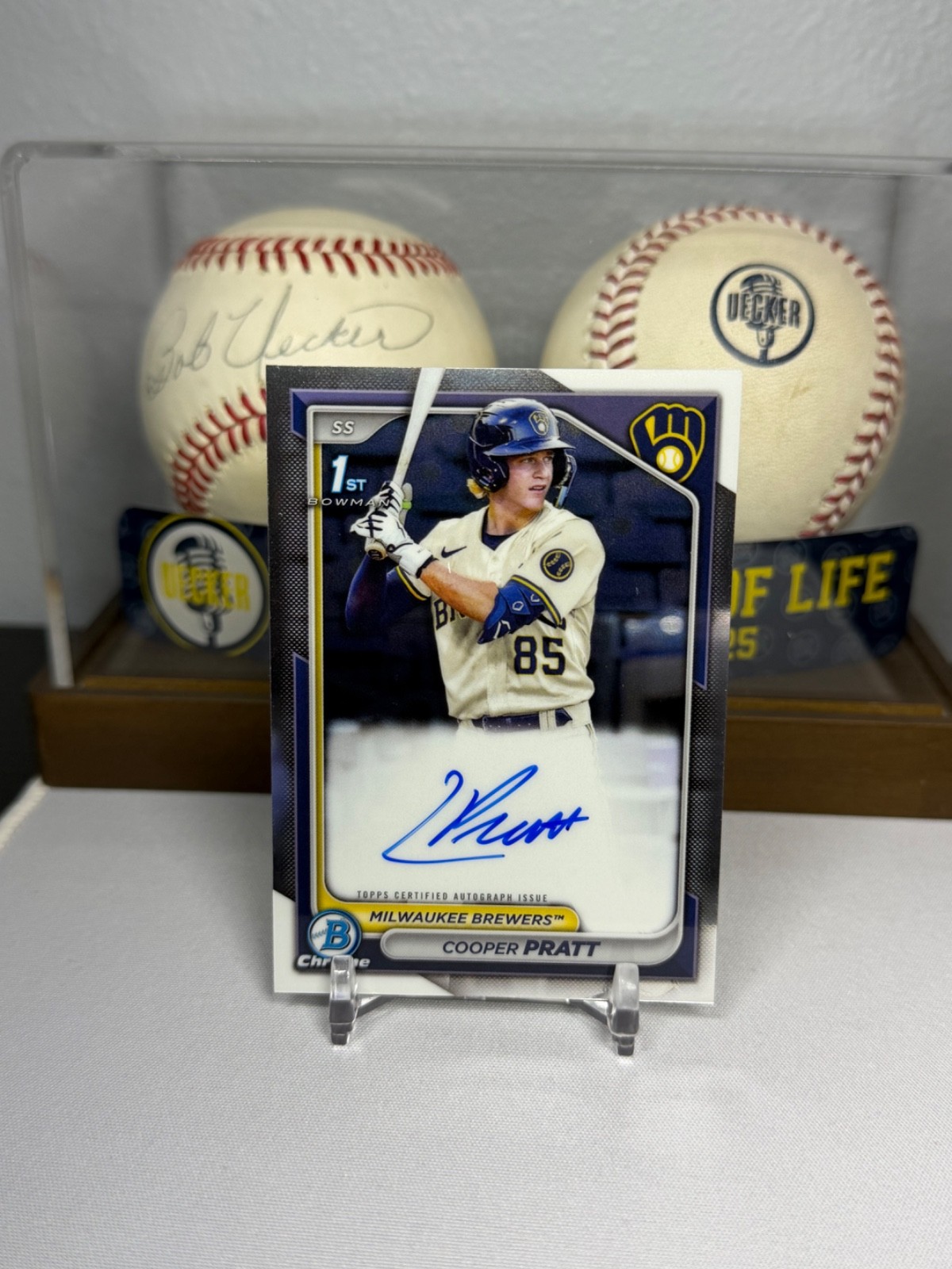 2024 Bowman Chrome 1st Prospect Auto Cooper Pratt #CPA-CPR Milwaukee Brewers