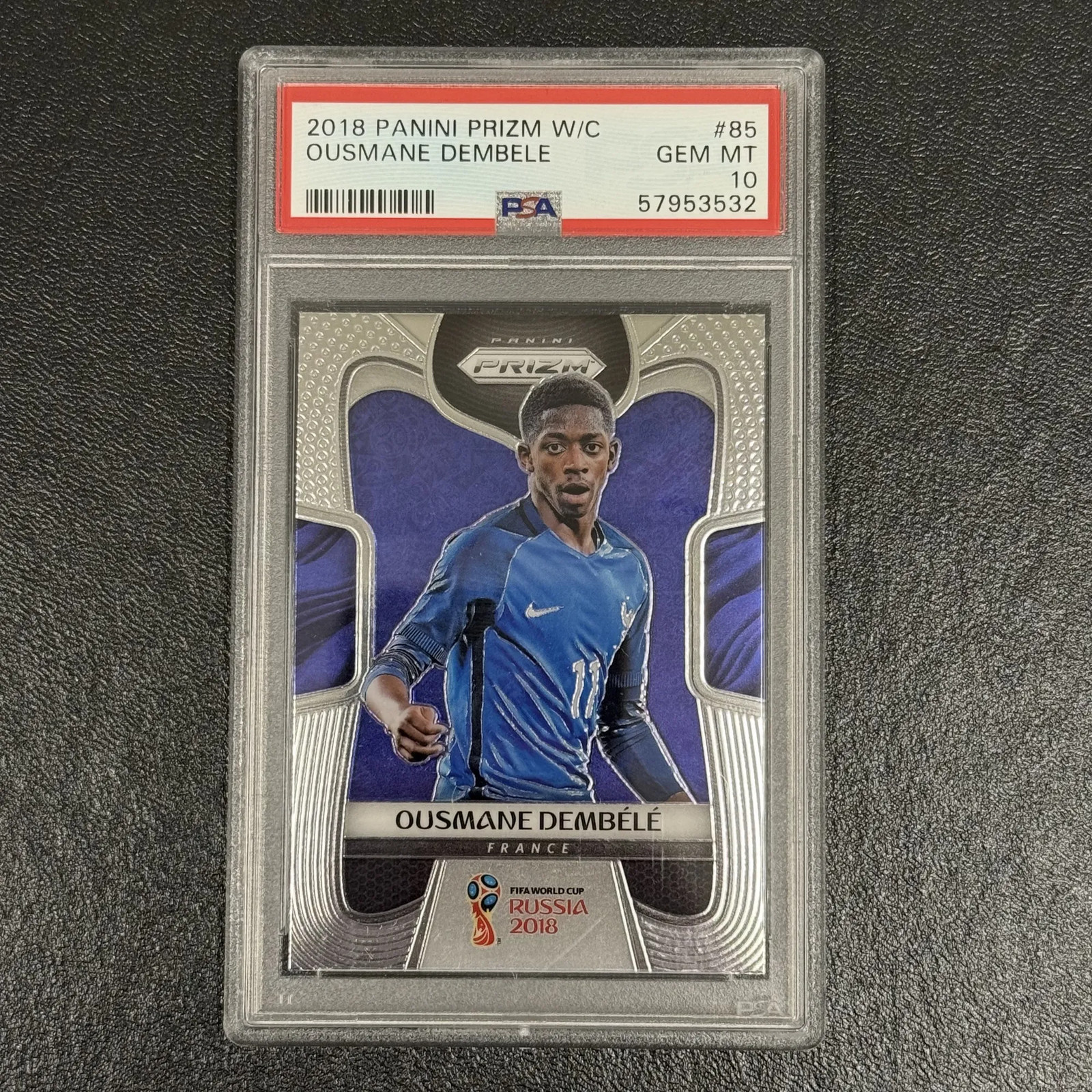 2018 Panini Prizm World Cup #85 Ousmane Dembele PSA 10
