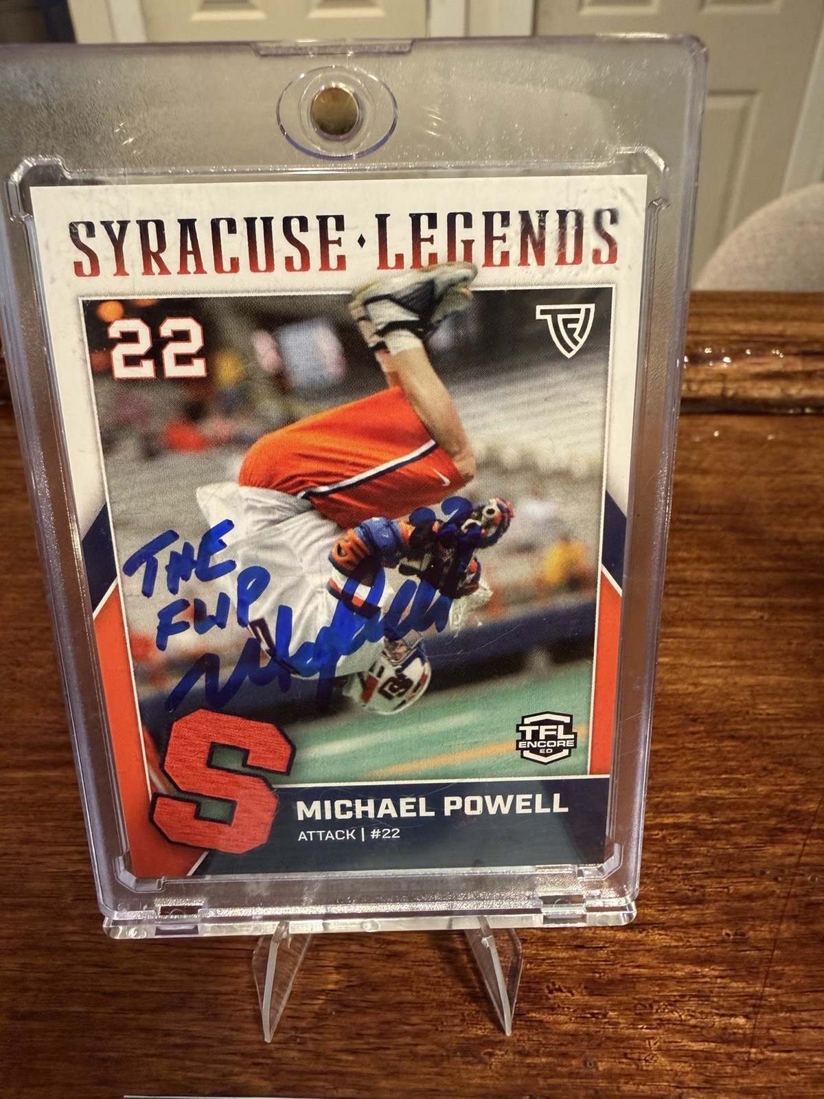 Mike Powell Signed Syracuse Legends “The Flip” Card Auto w/ COA 6/24/26 1/4
