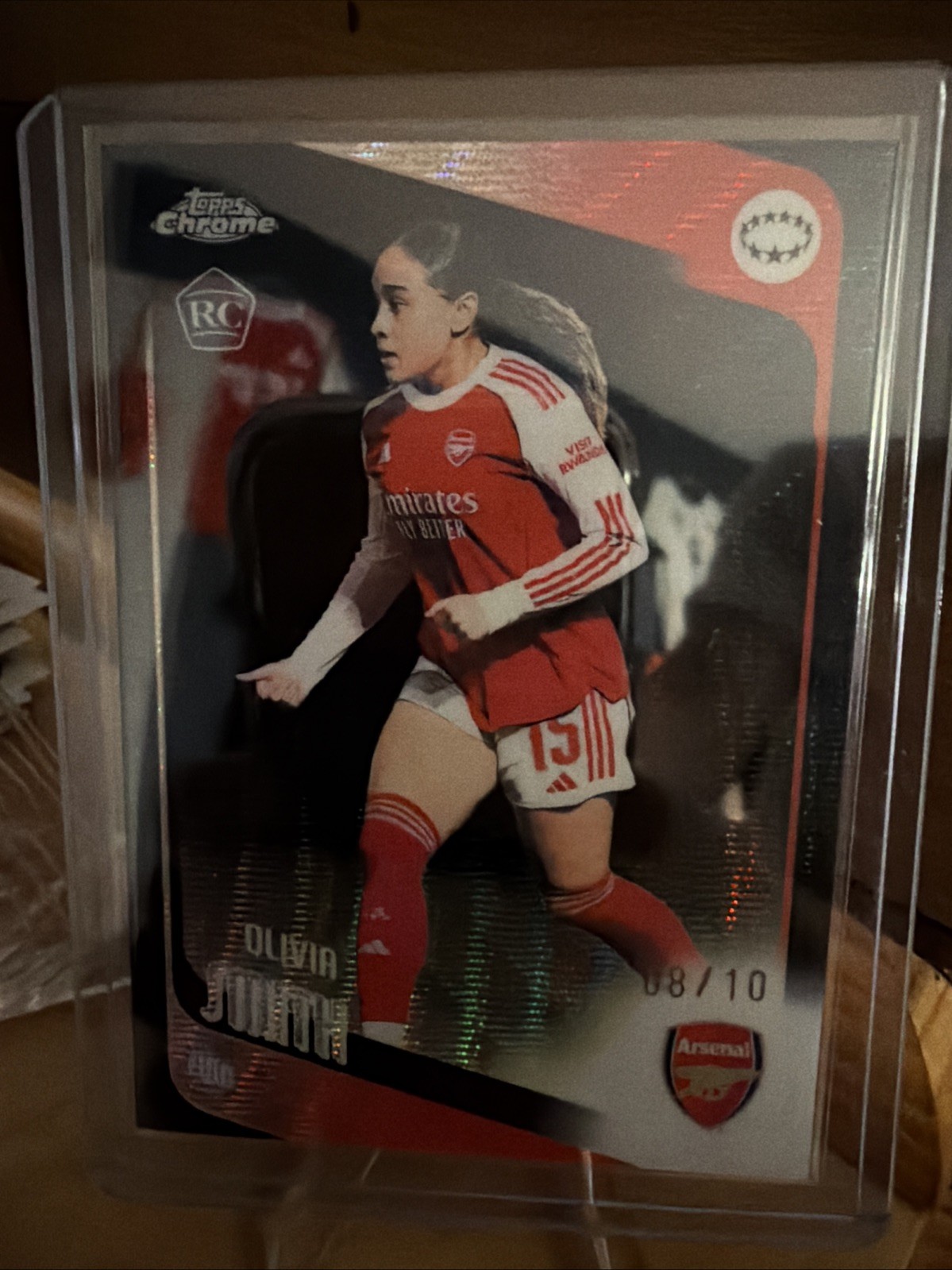 2025-26 Topps Chrome Champion’s League Olivia Smith RC Black Wave Refractor /10