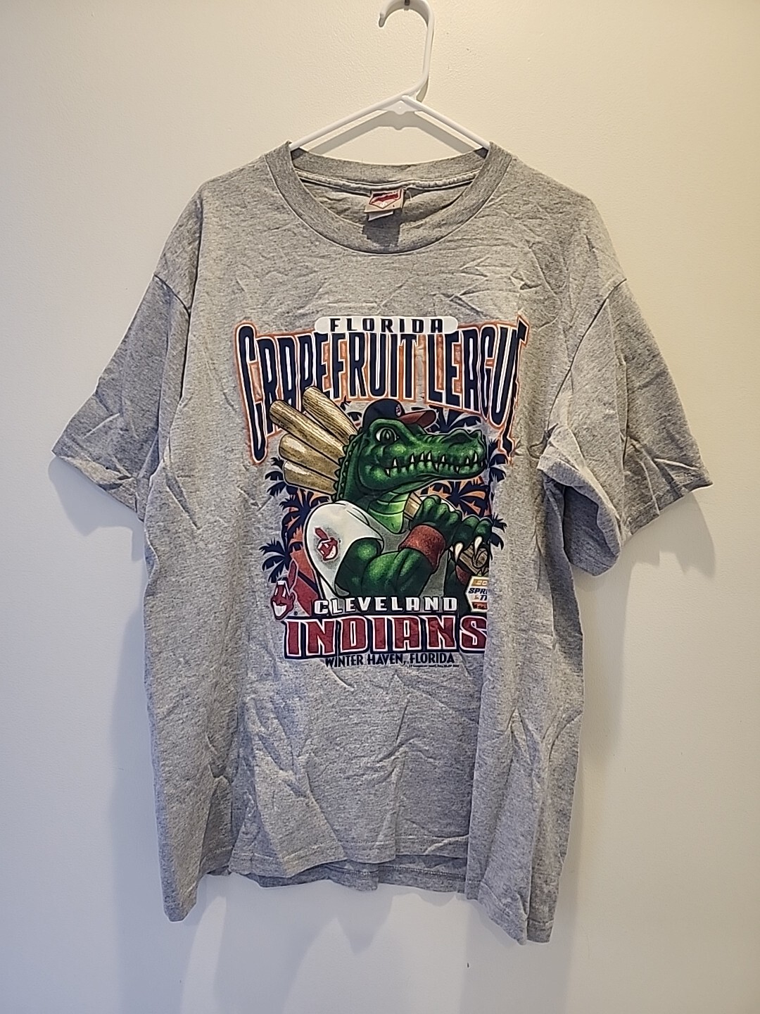 Cleveland Indians Grapefruit League 2002 Spring Training T-Shirt Size L As Is