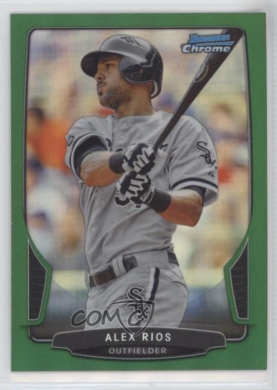 2013 Bowman Chrome Rack Pack Green Refractor Alex Rios #120 x9h