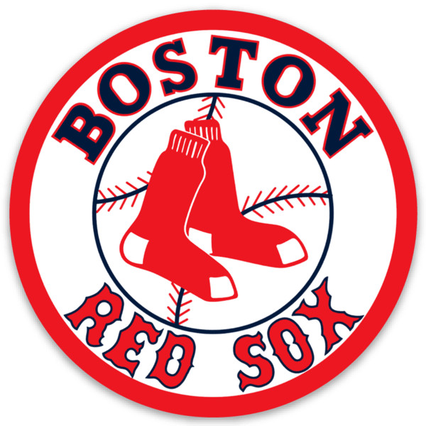 Boston Red Sox logo Type Twin Red Sox MLB Baseball Die-Cut Round MAGNET