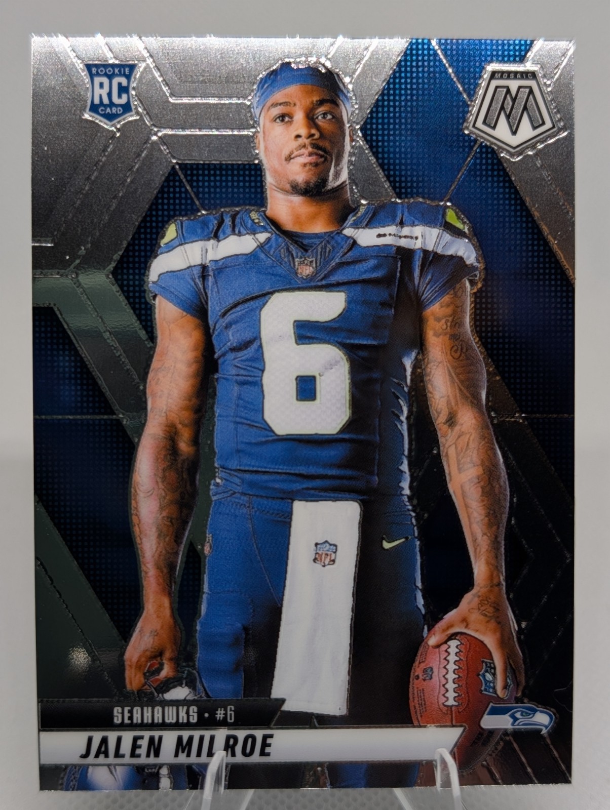 Jalen Milroe 2025 Panini Mosaic Prizm RC Seattle Seahawks QB