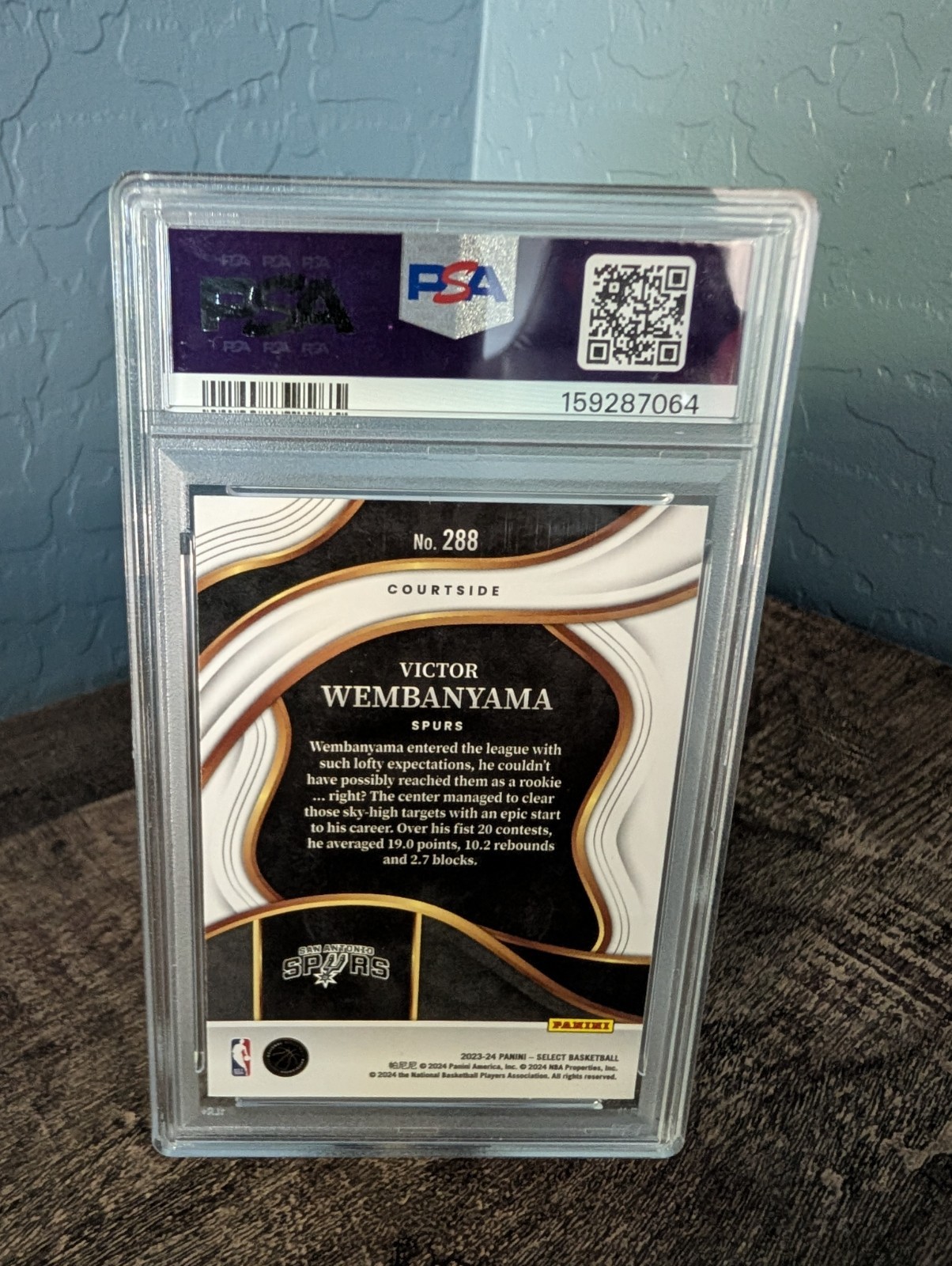 Victor Wembanyama 2023 Select Courtside #288 PSA 10