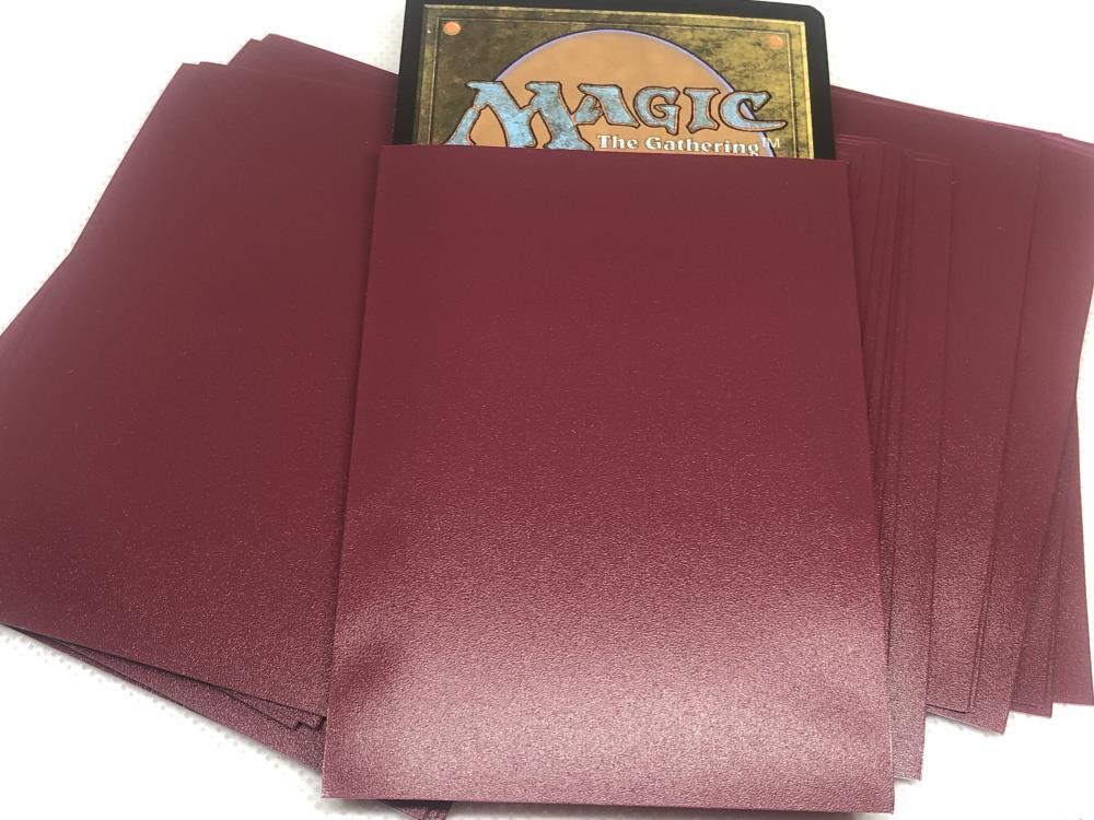 Lenayuyu 600pcs Winered Deck Protector Standard MTG Card Sleeves 66x91mm Glossy