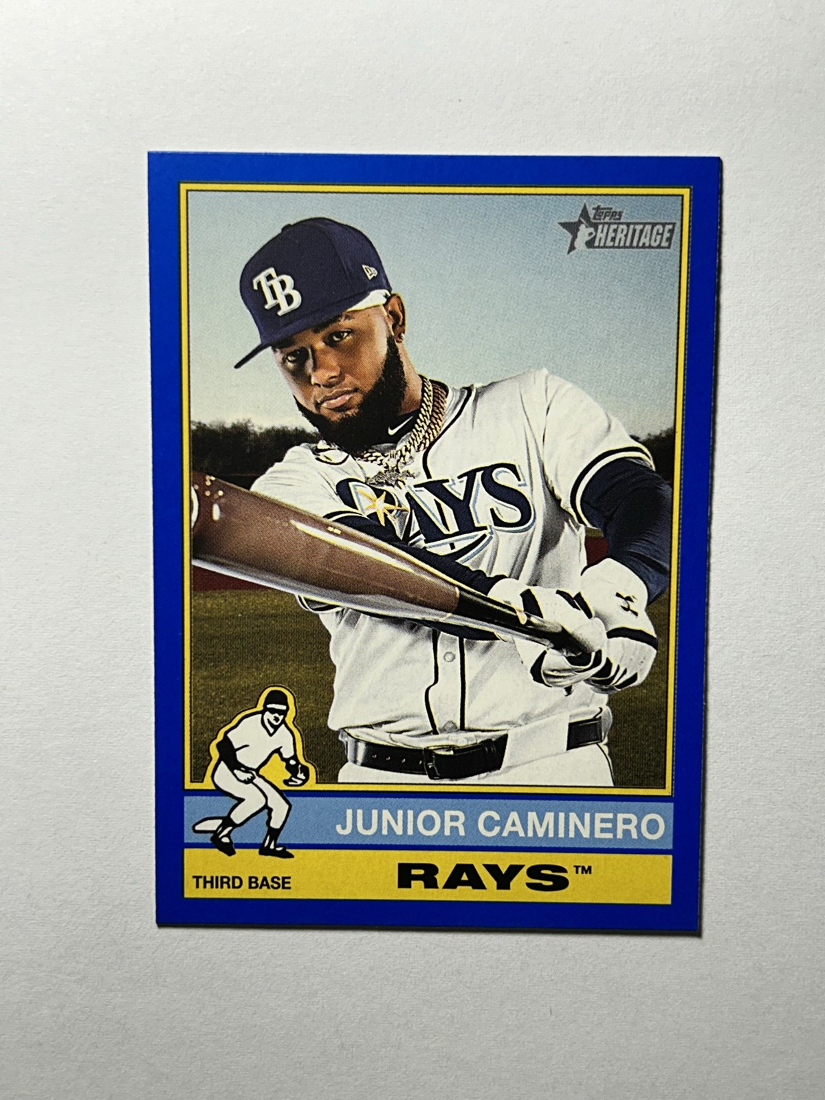 2025 Topps Heritage – Junior Caminero #280 Dark Blue Border
