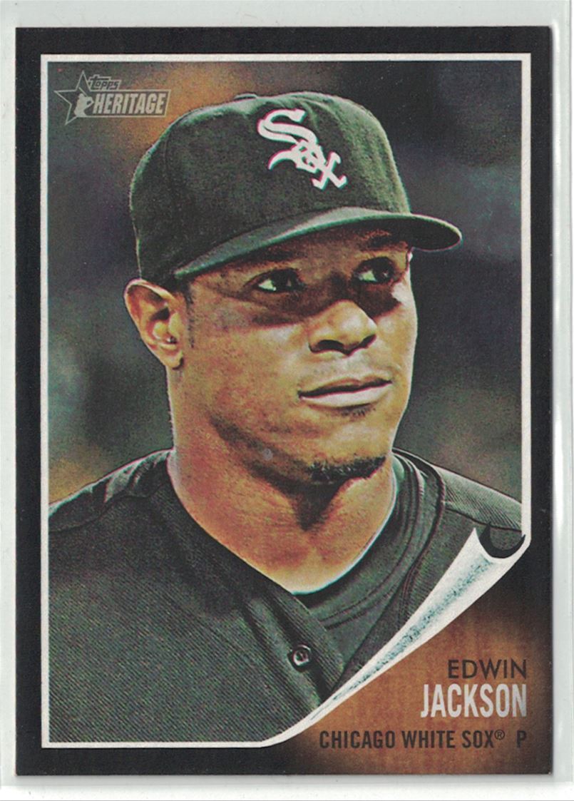 2011 Topps Heritage Black Tint SP Edwin Jackson Chicago White Sox #C56