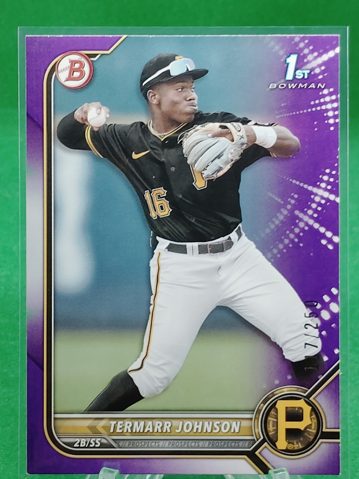 Termarr Johnson 2022 Bowman Draft Paper 1st Purple /250 Pirates