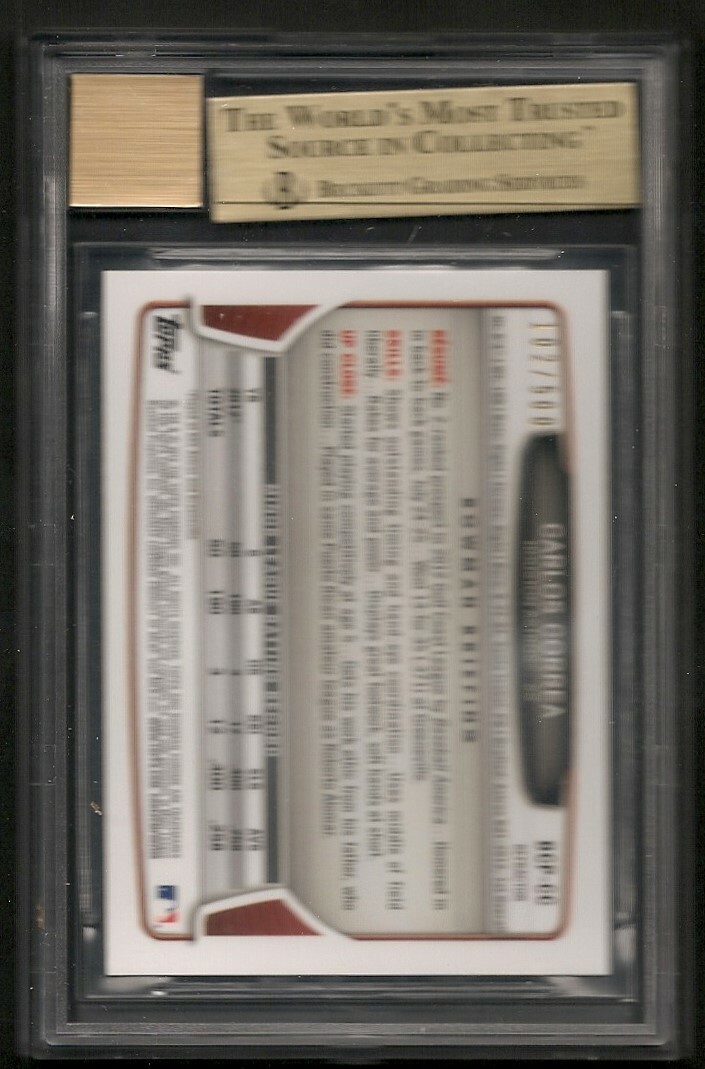 2013 Bowman Chrome Refractor AUTOGRAPH /500 #BCP-CC Carlos Correa BGS 9.5 Astros