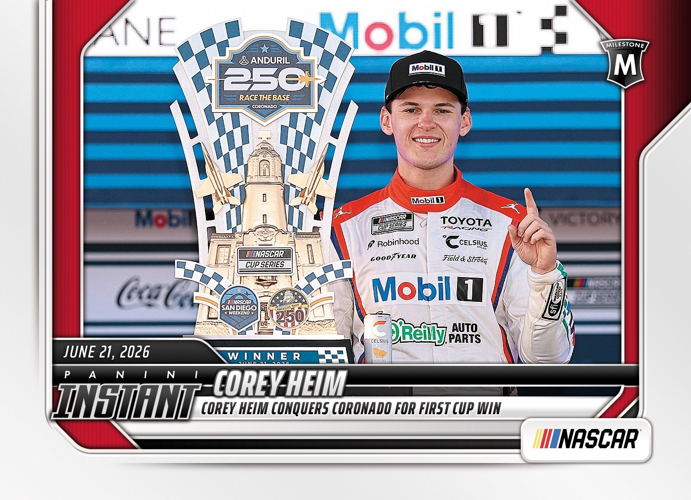 2026 Panini Instant NASCAR #57 Corey Heim 23XI Racing PRESALE
