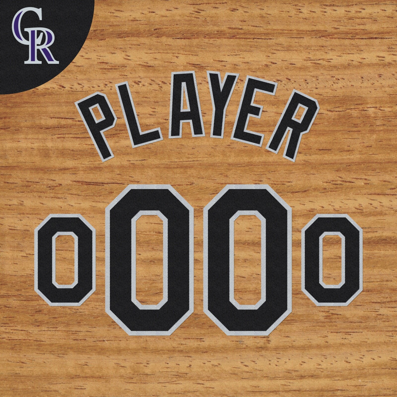 COLORADO ROCKIES HOME JERSEY LETTERING AND NUMBERING KIT (2000-2015)