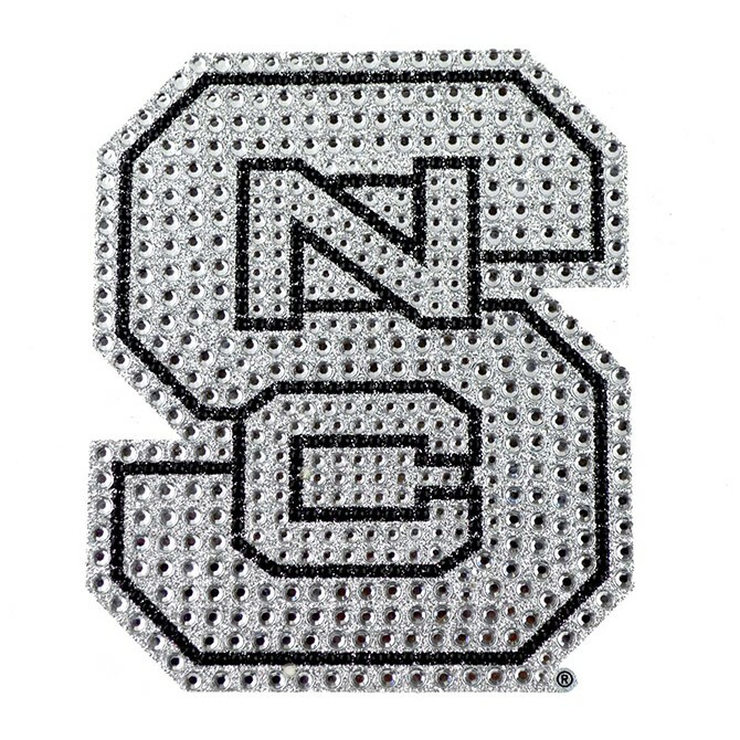 NC State Wolfpack Bling Decal Auto NCAA Team Sparkle Glitter Adhesive Car Emblem