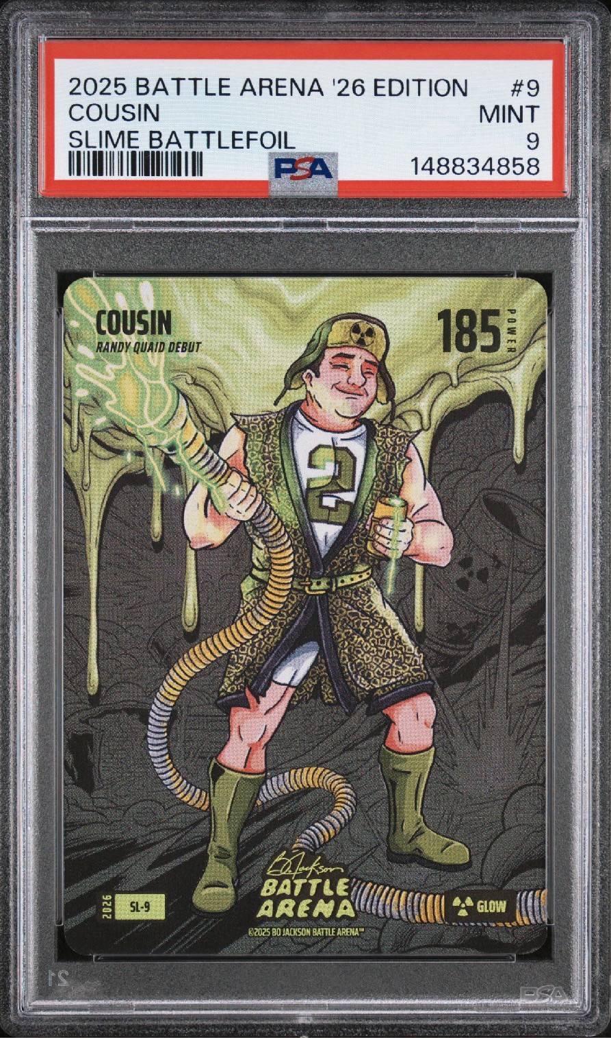 2025 Bo Jackson Battle Arena Cousin Slime Battlefoil SL-9 PSA 9