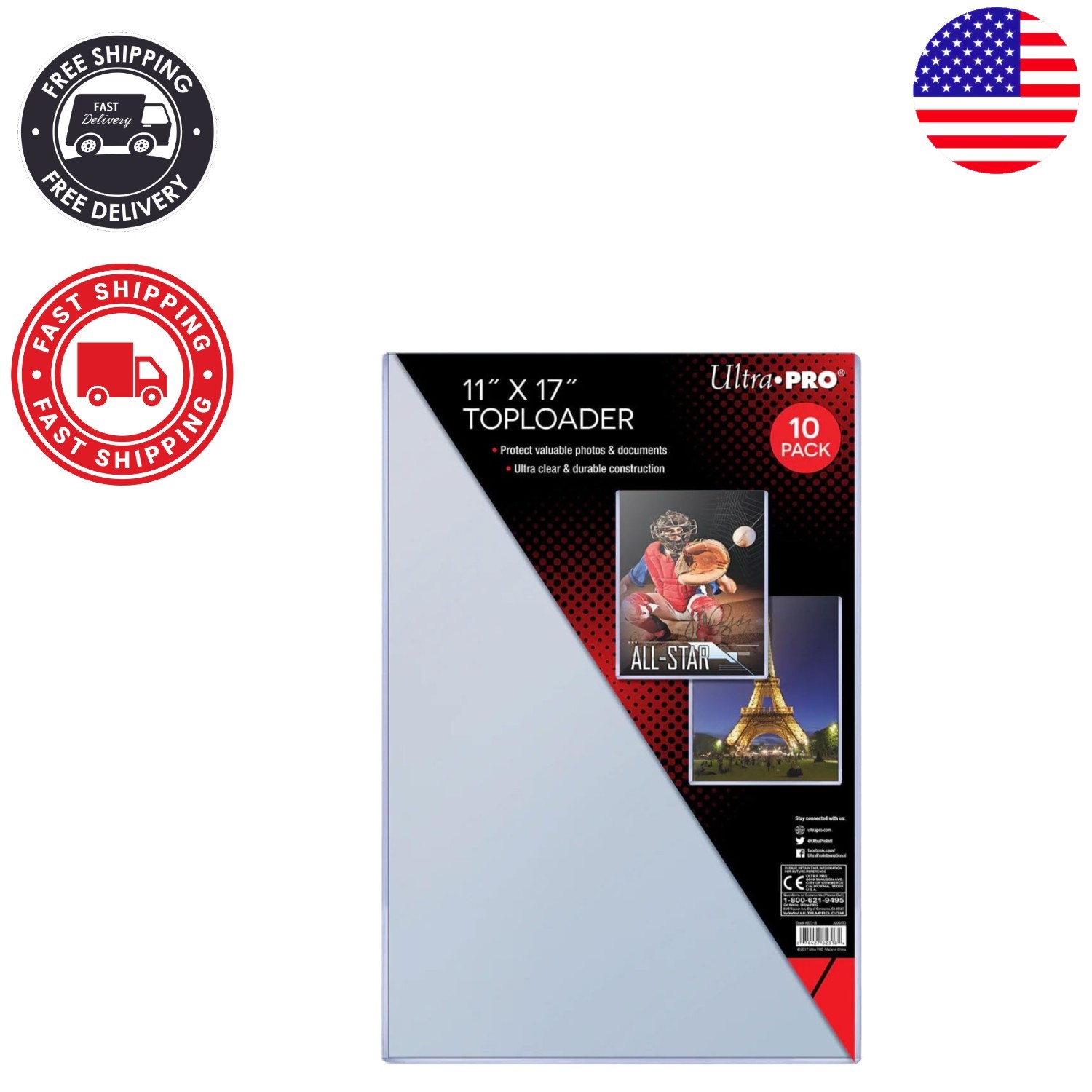 High Impact 11″ x 17″ Toploader 10ct – Preserve Your Photos and Collectibles