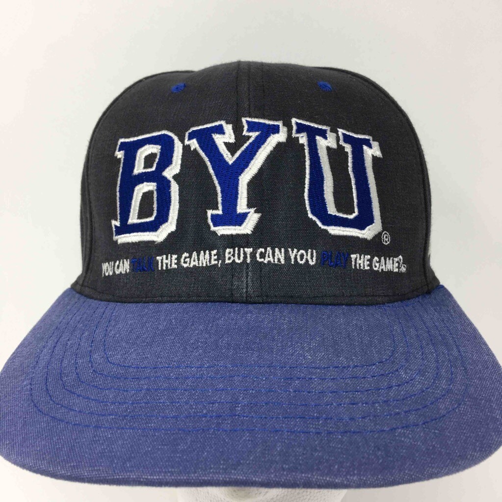 Vintage BYU Cougars Snapback Hat Sample Above The Rim Basketball We Can Play