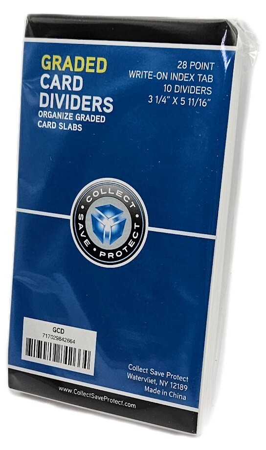 (30) CSP Graded Size Trading Card Dividers – Organize PSA BGS Slabs (3 Packs)