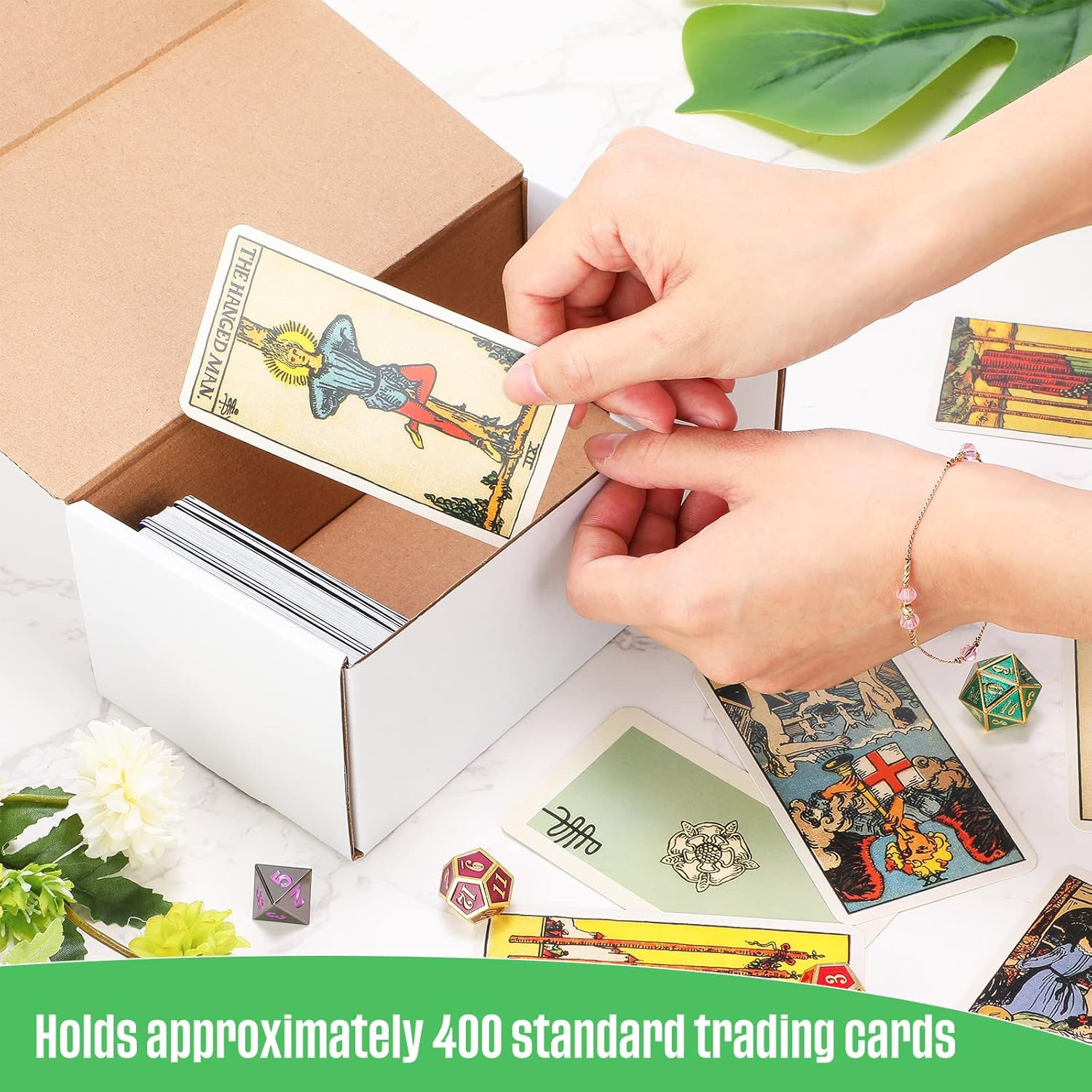 10 Pcs 400 Count Trading Card Storage Box Cardboard Baseball Card Storage Box Co