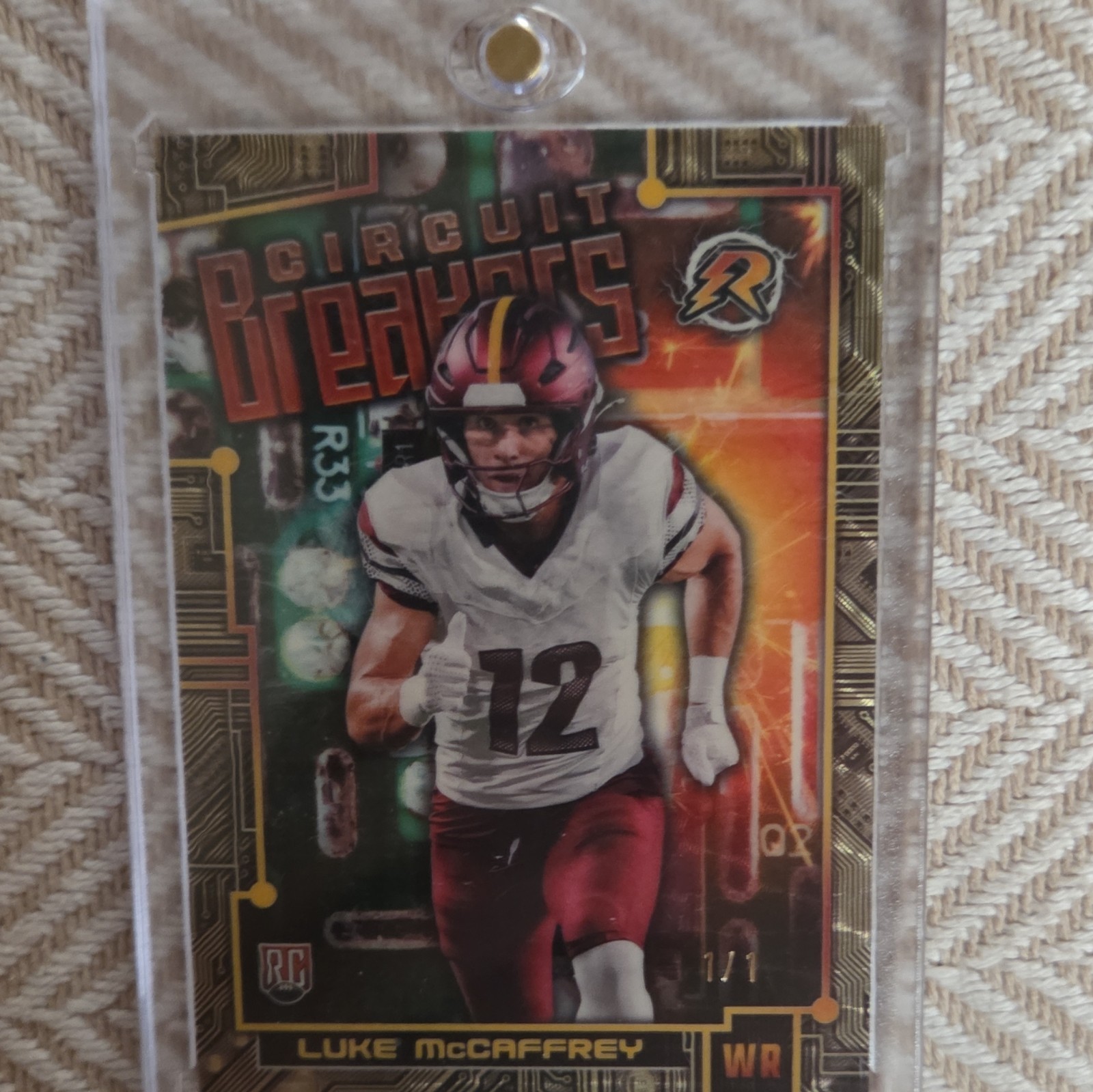 Topps 2024 Resurgence Circuit Breakers CB-18 Luke McCaffrey RC SuperFractor /1