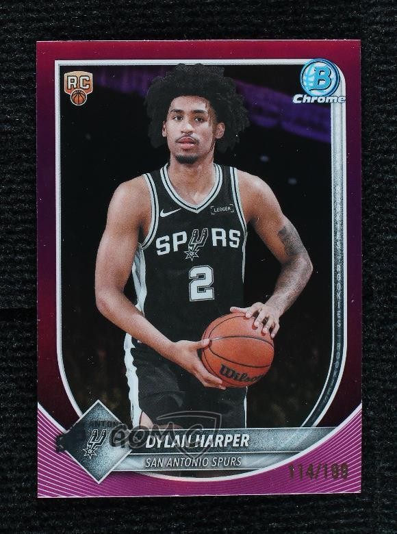 2025 Bowman Chrome Fuchsia Refractor 114/199 Dylan Harper #BCV-2 Rookie RC 0xh3