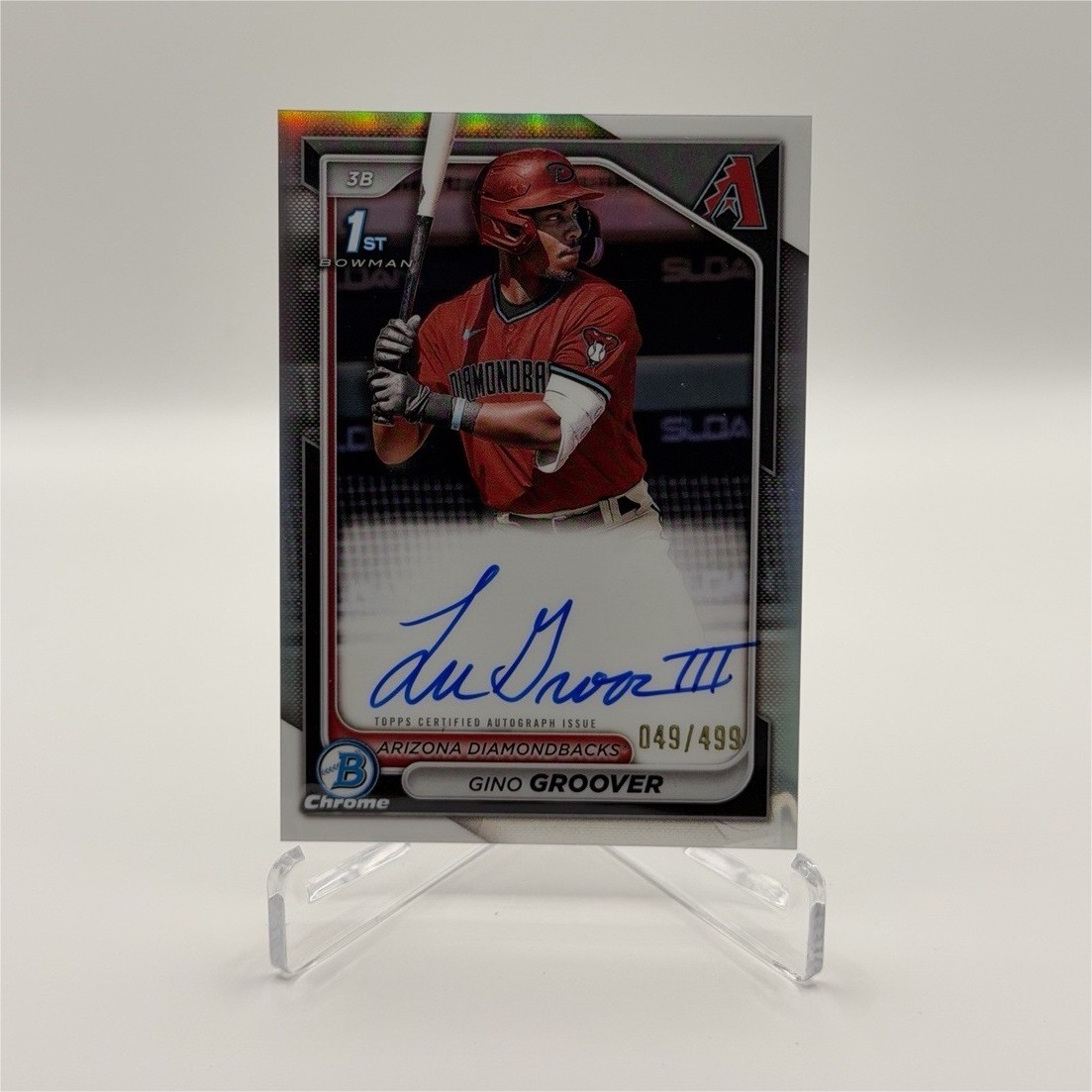 2024 Bowman Chrome Gino LuJames Groover 1st Bowman Auto RC #CPA-GG Refractor/499