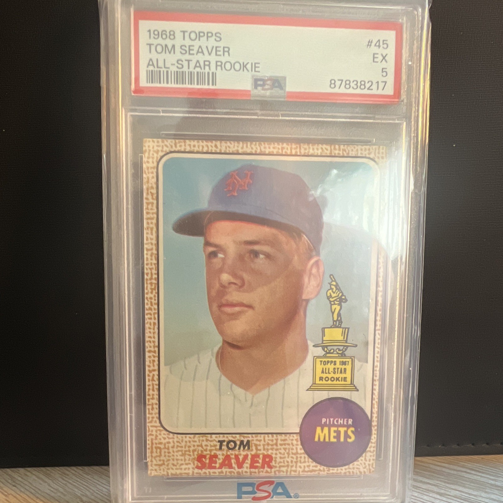 Topps 1968 Topps Tom Seaver #45 All-Star Rookie New York Mets PSA 5