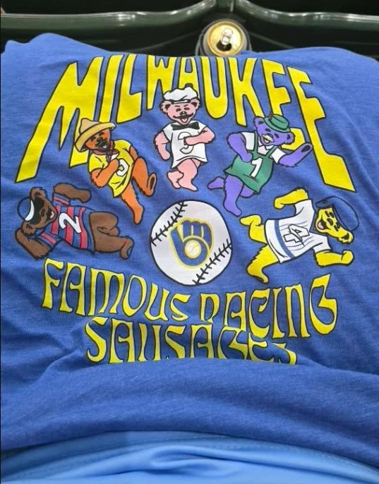 Milwaukee Brewers Baseball Dancing Bears short sleeve royal color shirt AN68650