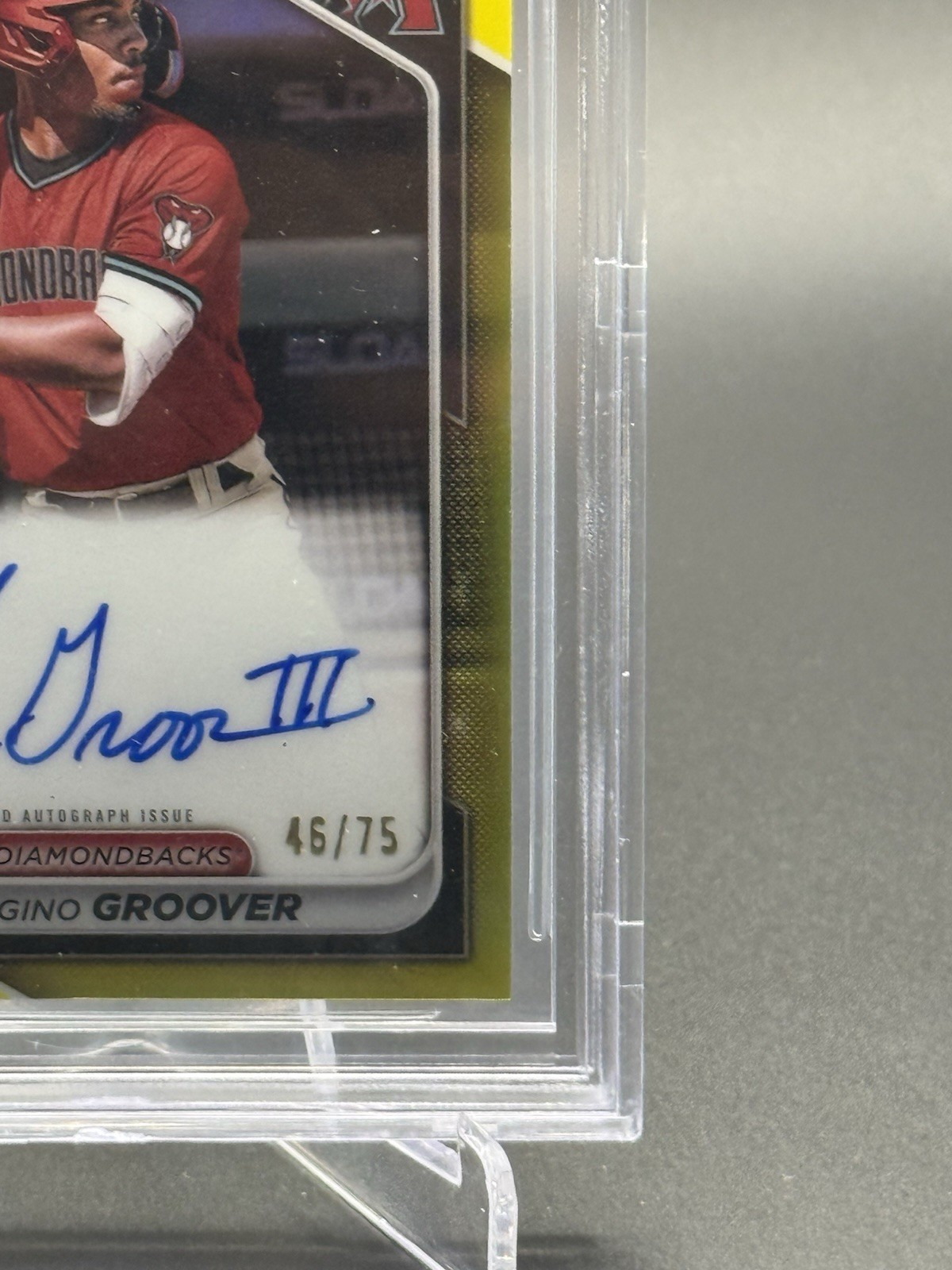 2024 Bowman Chrome GINO LUJAMES GROOVER 1st Yellow Refractor Auto /75 BGS 9.5