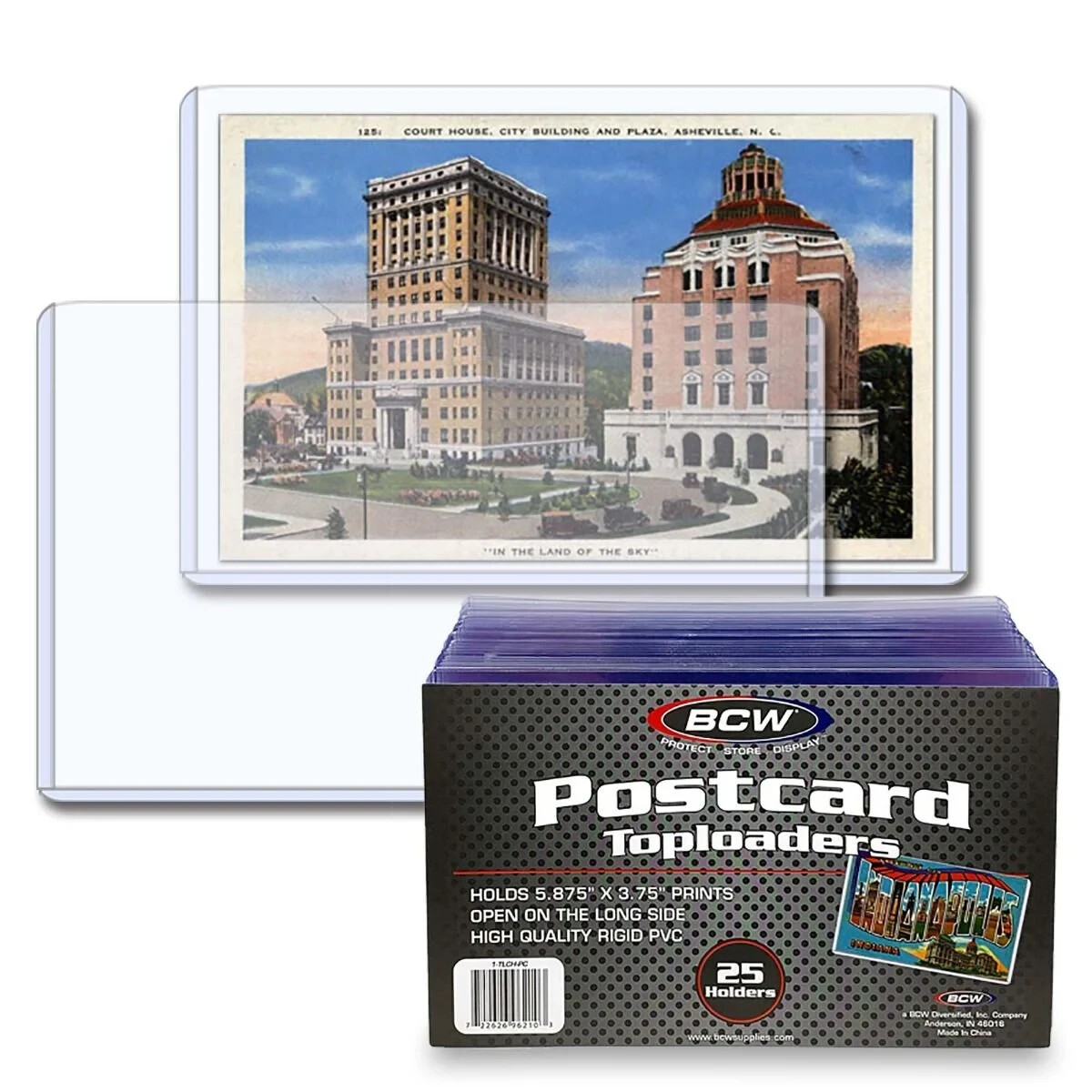 25 BCW Postcard Top load Holders Rigid PVC Plastic Protectors for 6×4 Prints