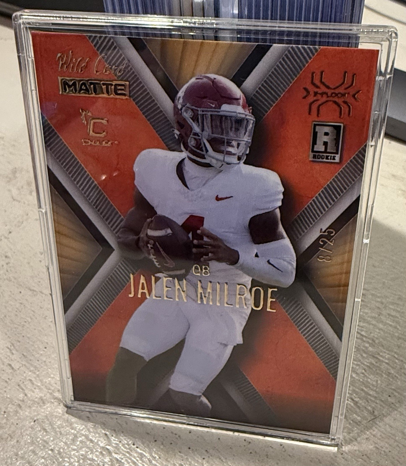 2025 Wild Card Matte Jalen Milroe RC Rookie 8/25 Gold SP X-Plode Ala🔥 Low # QB