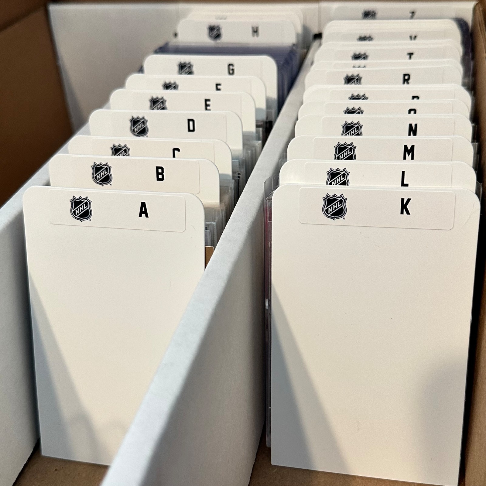 (26) TALL Sports Card Dividers with 26 FREE NHL A-Z Labels Set