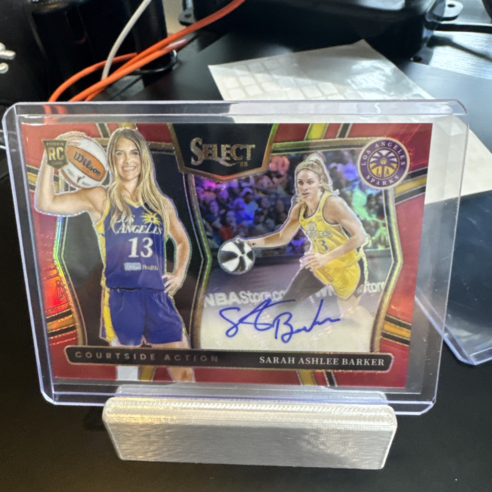 2025 panini wnba select Sarah Ashlee Barker Courtside Action /99 RC Auto