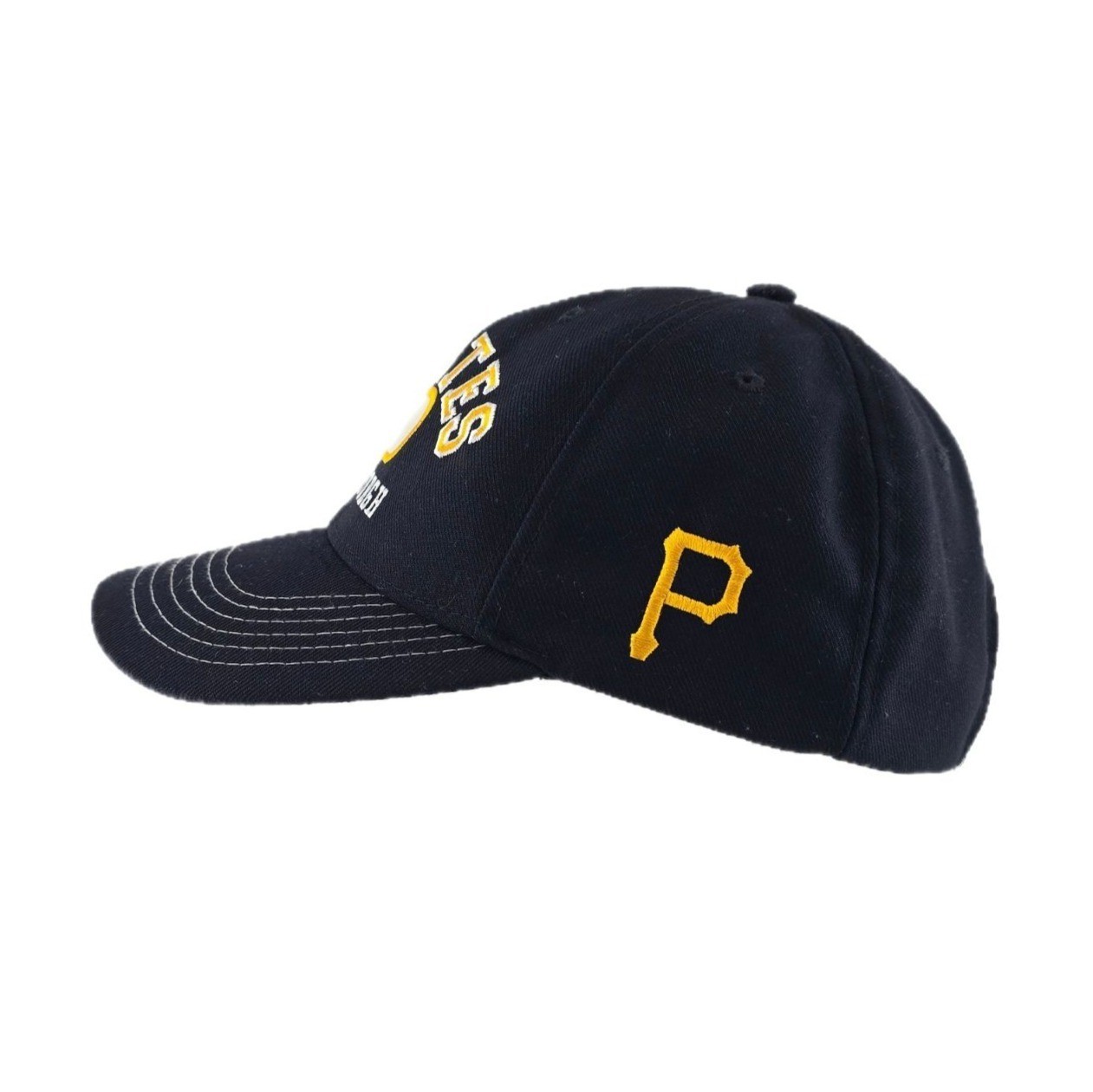 Pittsburgh Pirates Embroidered Adjustable Baseball Cap Black & Gold One Size