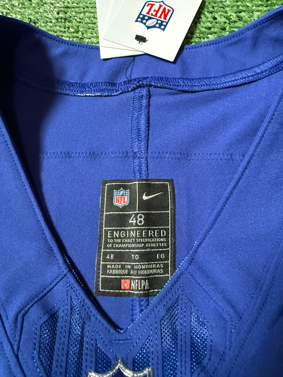 Authentic Malik Nabers New York Giants Nike Vapor FUSE Elite Jersey Size 48/XL