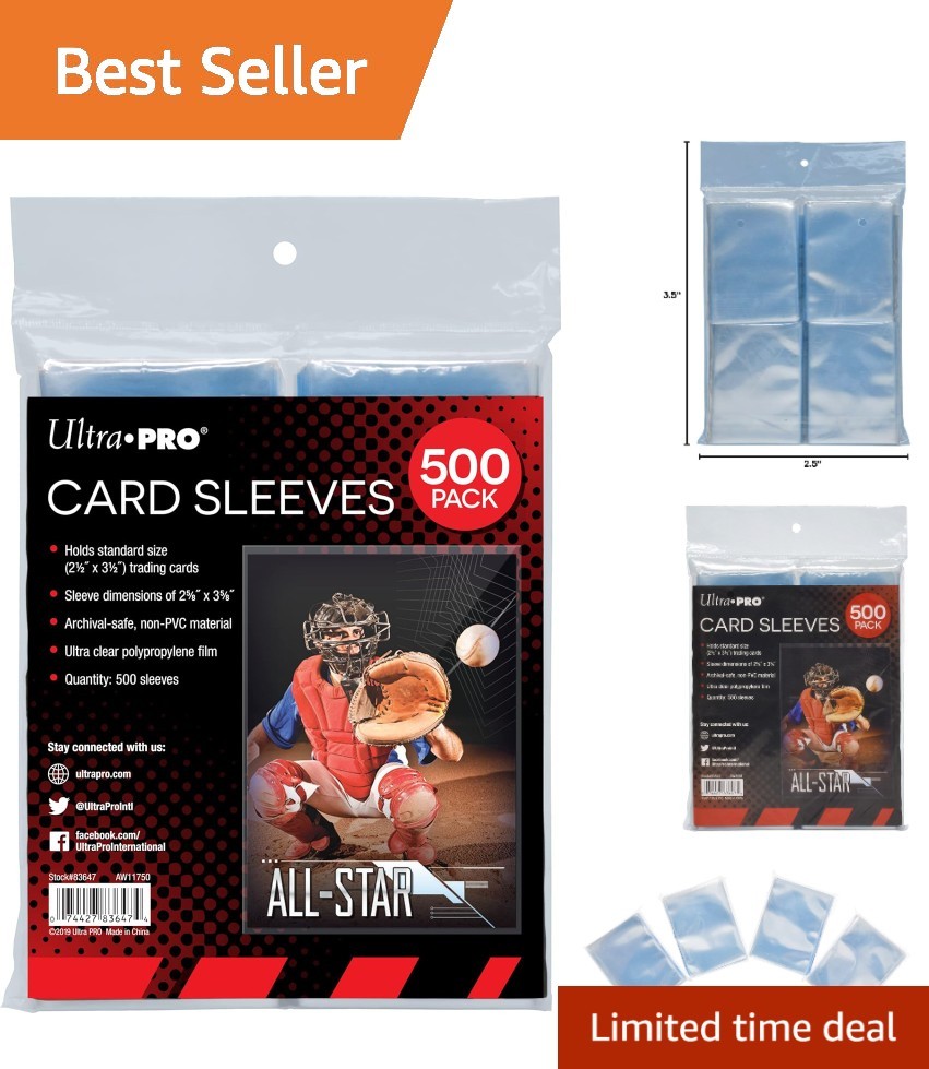 500 Count Clear Protective Sleeves for Trading Cards – Preserve Your Collection