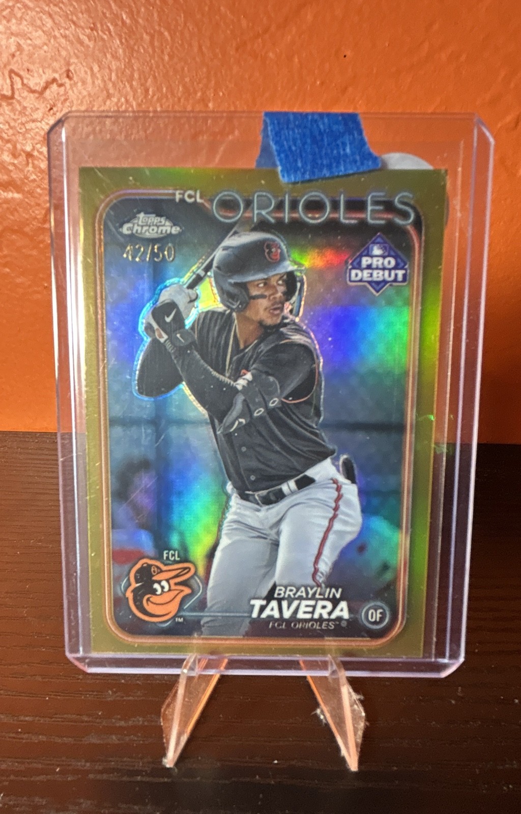 2024 Topps Pro Debut – Chrome Braylin Tavera #PDC-161 Gold Refractor /50 (RC)