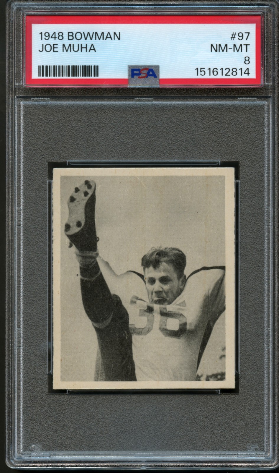 1948 Bowman #97 Joe Muha PSA 8