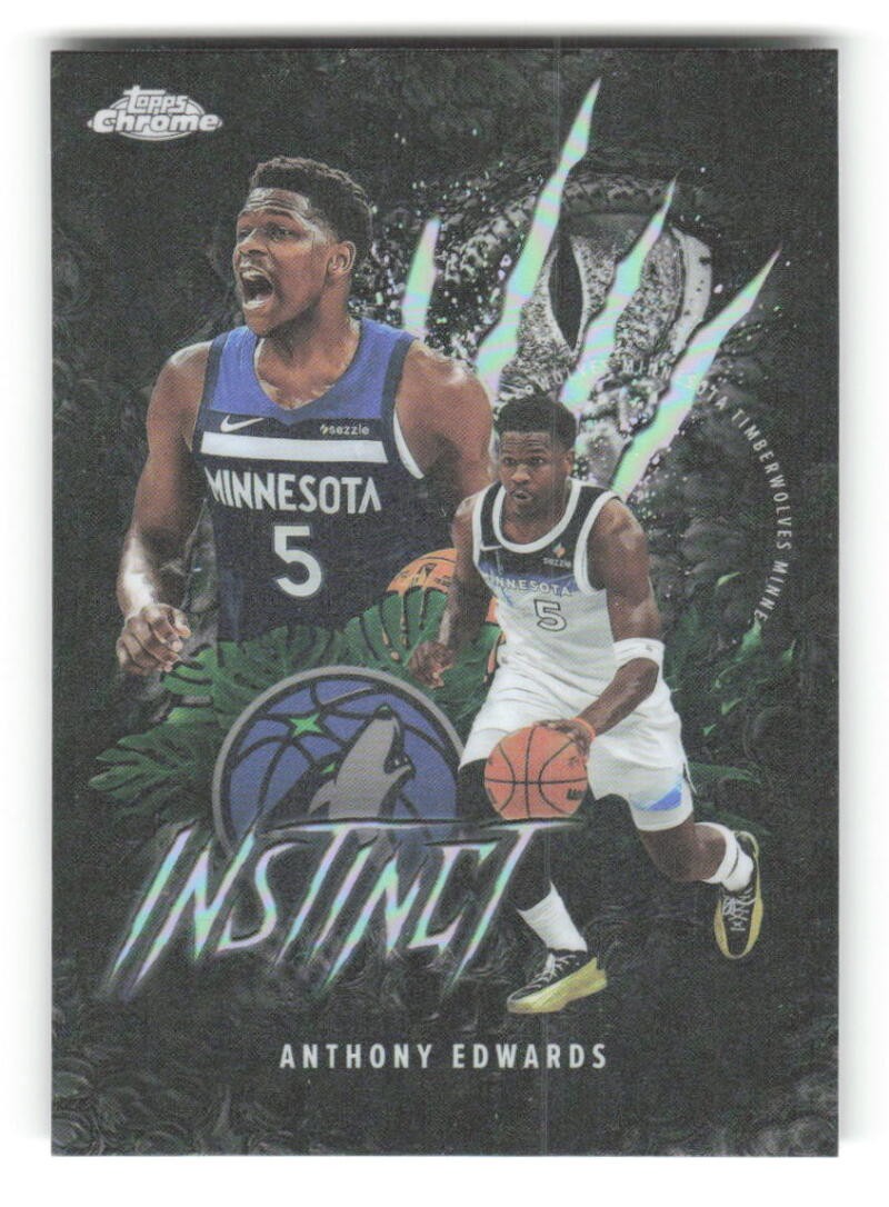 2025-26 Topps Chrome Instinct Refractor #INS-7 Anthony Edwards Timberwolves